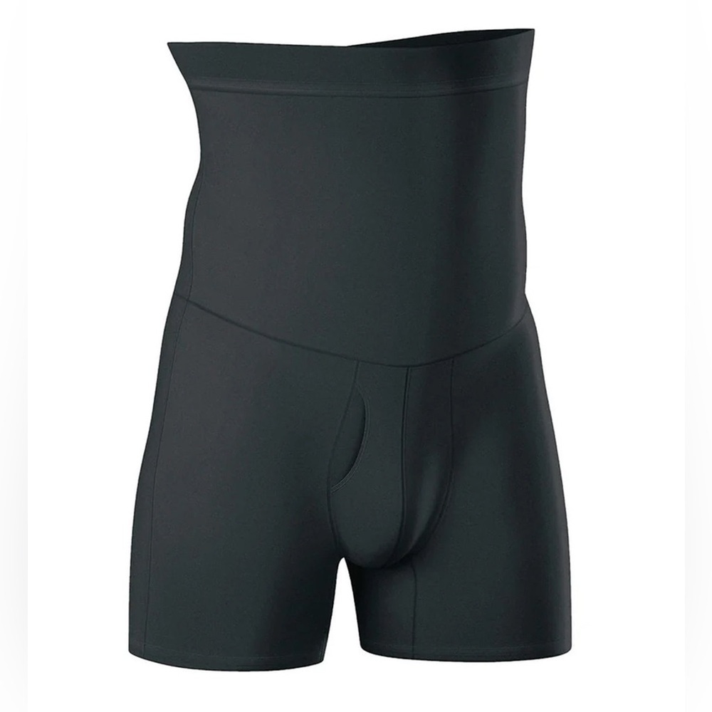 NWOT Leonisa LEO Men's High-Waisted Shaper Boxer Brief in Black Size S